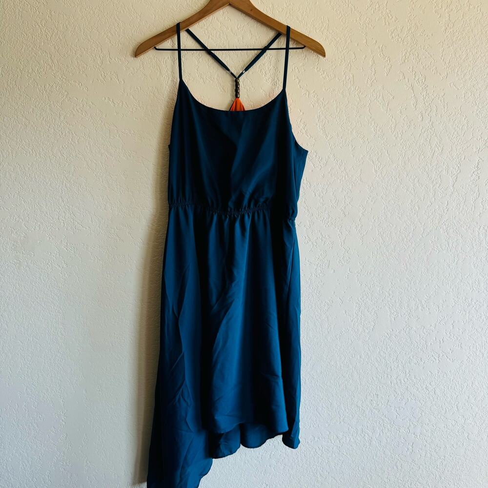 BCBG Paris | high low blue dress | M